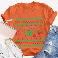 Festive STEM Holiday Teacher Tee, Math Elements Christmas Tree Shirt, Math Equations Xmas Tree Shirt, Science Teacher Christmas Shirt