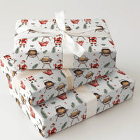 Humorous Holiday Cookout Wrapping Paper, Thumbs Up BBQ Santa Wrapping Paper, Christmas Grilling Wrapping Paper, Festive BBQ Gift Wrap Roll