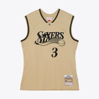 Philadelphia 76ers Allen Iverson 2000 Swingman Jersey - Khaki