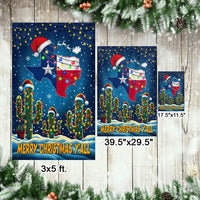 Lone Star State Holiday Yard Flag, Texas Merry Christmas Yall Garden Flag, Southern Christmas Garden Flag, Winter Lawn Decor Present
