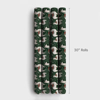 Winter Animal Gift Wrap, Christmas Llama Wrapping Paper, Adorable Holiday Llama Paper, Festive Present Wrap, Whimsical Gift Wrapping Paper