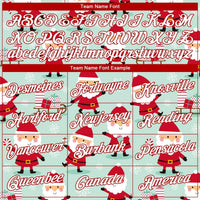 Personalized Santa Pattern Sweatshirt, Custom Christmas Sports Hoodie, Ugly Christmas Holiday Pullover Hoodie, Sports Fan Present