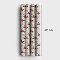 Santa Playing Tennis Gift Wrap, Tennis Santa Wrapping Paper, Sports Christmas Wrapping Paper, Humorous Tennis Player Holiday Gift Wrap Roll
