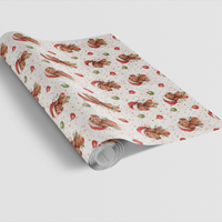 Santa Dog Holiday Gift Wrap, Vizsla Christmas Wrapping Paper, Hungarian Vizsla Wrapping Paper, Dog Lover Xmas Present Wrap, Gift Wrap Roll