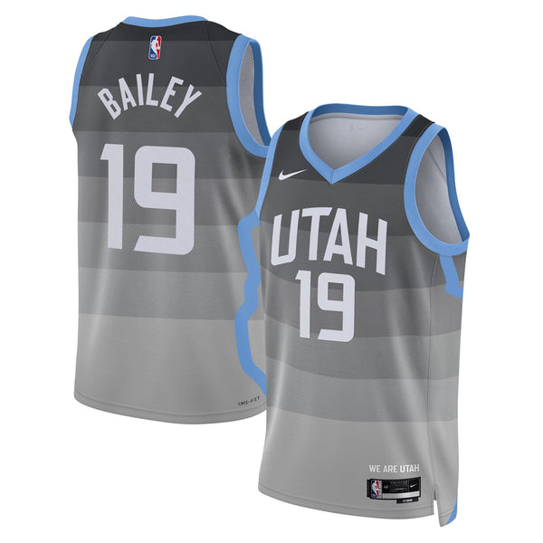 Utah Jazz 2025/26 City Edition Swingman Jersey - Gray - Ace Bailey