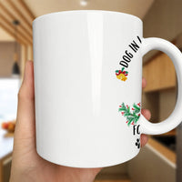 Festive Winter Pine Dog Lover Coffee Cup, Christmas Dog Holiday Bells Ceramic Mug, Dog Mom Christmas Present Mug, Glossy Ceramic Xmas Dog Mug