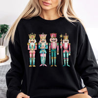 Watercolor Holiday Nutcracker Crewneck, Nutcracker Christmas Sweatshirt, Pastel Christmas Soldier Sweater, Festive Winter Sweatshirt