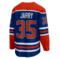 Edmonton Oilers Tristan Jarry Royal Home Premier Breakaway Player Jersey