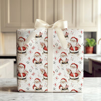 Poker Card Suits Holiday Gift Wrap, Santa Playing Cards Christmas Wrapping Paper, Novelty Xmas Wrapping Paper, Card Player Holiday Gift Wrap