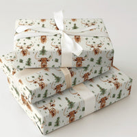 Rustic Holiday Wrapping Paper, Western Longhorn Christmas Wrapping Paper, Farmhouse Country Gift Wrap, Texas Cattle Christmas Wrapping Paper