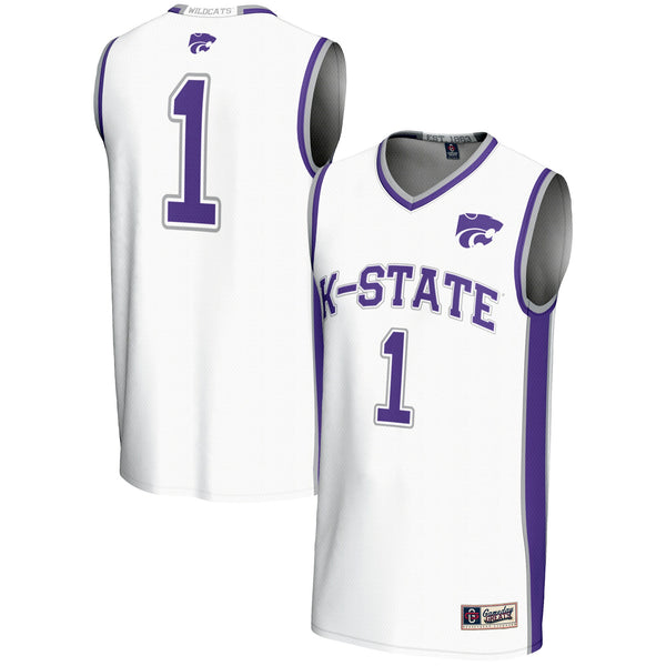 #1 Kansas State Wildcats Lightweight Basketball Jersey - White