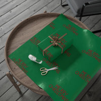 Festive Typography Gift Wrap, Merry Christmas Wrapping Paper, Holiday Text Gift Wrapping Paper Roll, Xmas Present Wrap, Holiday Supplies