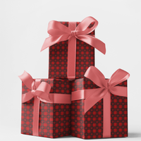 Buffalo Check Holiday Wrapping Paper, Paw Print Plaid Gift Wrap Paper, Dog Lover Christmas Gift Wrap, Festive Puppy Plaid Wrapping Roll
