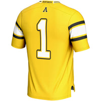 #1 Appalachian State Mountaineers Endzone Football Jersey - Gold