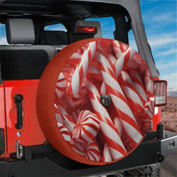Christmas Holiday Tire Cover, Peppermint Candy Cane Spare Tire Cover, Festive Winter Wheel Cover, Holiday Vehicle Decor for Jeep Bronco