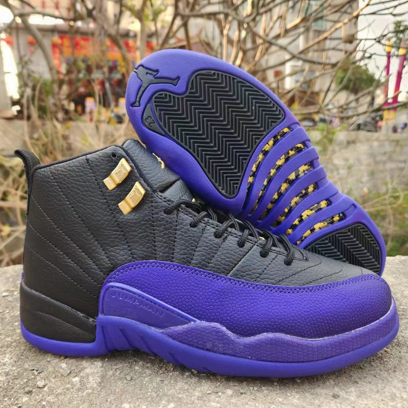 Sneakers, Black Purple Colorway, Lace Up Design, Casual Gift for Sneaker Fans