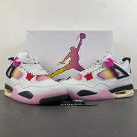 Sneakers, White Pink Green Colorway, Lace Up Design, Casual Gift for Sneaker Fans