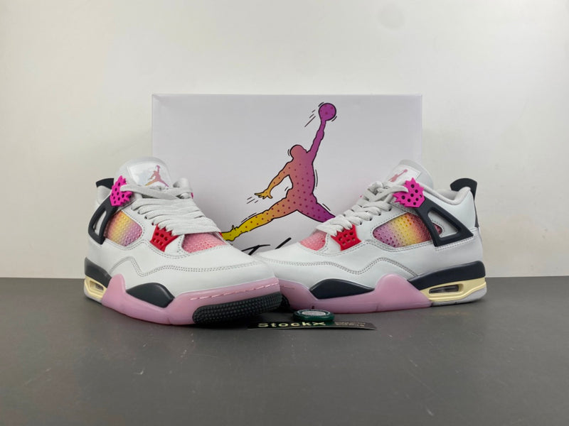 Sneakers, White Pink Green Colorway, Lace Up Design, Casual Gift for Sneaker Fans