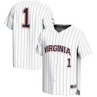 #1 Virginia Cavaliers Lightweight Baseball Jersey - White