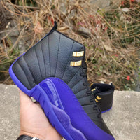 Sneakers, Black Purple Colorway, Lace Up Design, Casual Gift for Sneaker Fans
