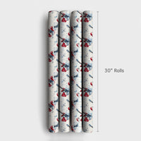 Watercolor Guitar Christmas Gift Wrap, Rock Star Santa Wrapping Paper, Cool Santa Holiday Wrapping Paper, Rocker Santa Christmas Gift Wrap