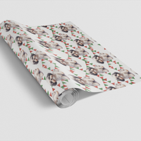 Puppy Pennant Gift Wrap, Shih Tzu Christmas Wrapping Paper, Shih Tzu Holiday Present Paper, Dog Lover Xmas Wrapping Paper, Holiday Gift Wrap
