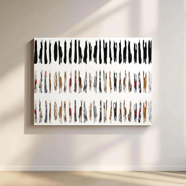 Custom Blind Box Countdown Wall Art, Personalized Advent Calendar Canvas, Holiday Cat Canvas Print, Christmas Decor Canvas, F