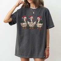 Humorous Silly Goose Holiday Shirt, Christmas Goose T-Shirt, Adorable Animal Xmas Graphic Tee, Festive Matching Family T-Shirt, Holiday Humor Tee