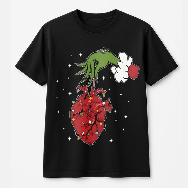 Medical Holiday Lights Graphic Tee, Anatomical Heart Christmas T-Shirt, Festive Nurse Christmas Shirt, Healthcare Doctor ER H