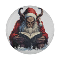 Dark Christmas Folklore Tire Cover, Krampus Santa Spare Tire Cover, Creepy Holiday Horror Tire Cover, Gothic Winter Truck SUV Present