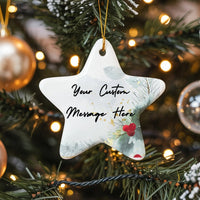 Ceramic Star Christmas Ornament, Custom Star Ornament, Star Shaped Keepsake Ornament, Holiday Tree Decoration, Family Present