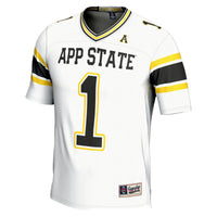 #1 Appalachian State Mountaineers Endzone Football Jersey - White