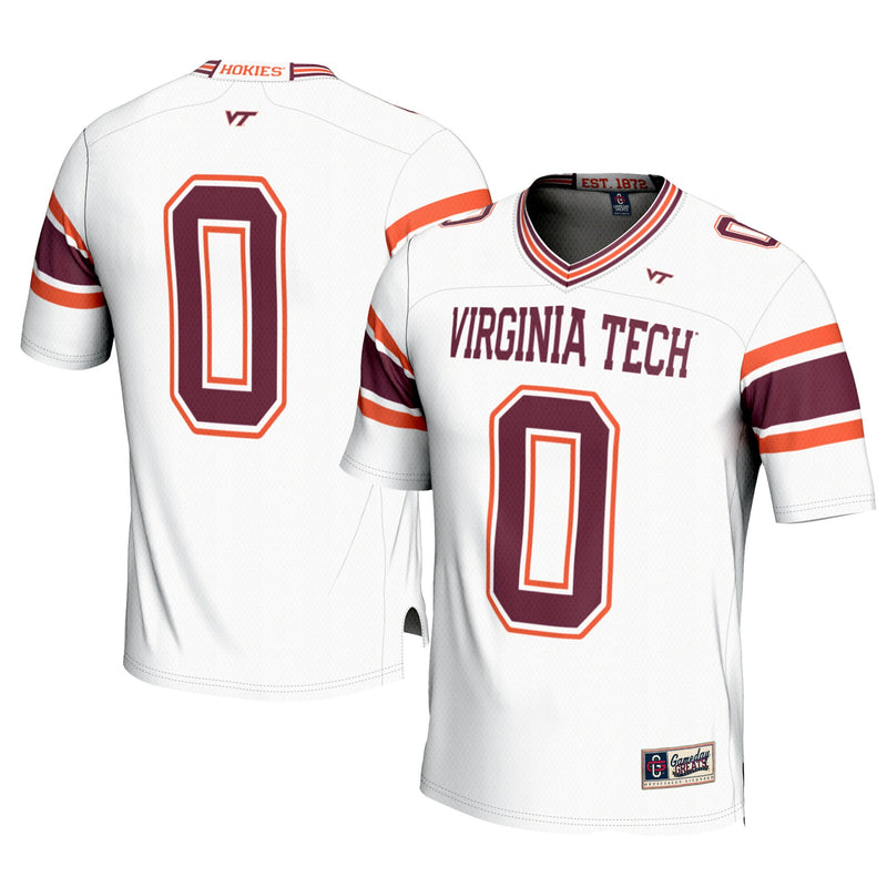 #0 Virginia Tech Hokies Football Jersey - White