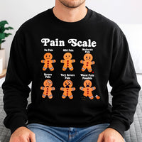 Humorous Nurse Christmas Sweater, Gingerbread Pain Scale Sweatshirt, Holiday Hospital Medical Crewneck, Adorable RN Doctor Xmas Present