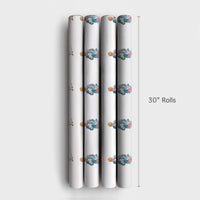 Coffee Gingerbread Gift Wrap, Dapper Gingerbread Man Wrapping Paper, Preppy Christmas Wrapping Paper, Whimsical Holiday Wrapping Paper Roll