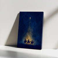 Nativity Star of Bethlehem Wall Decor, Three Wise Men Canvas Art, Religious Christian Christmas Canvas, Magi Holiday Home Present