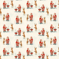 Humorous Barbecue Christmas Gift Wrap, Merry Grillmas BBQ Santa Wrapping Paper, Holiday Cookout Gift Wrap, BBQ Lover Christmas Wrapping Paper