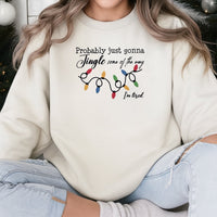 Humorous Tired Mom Christmas Crewneck, Jingle Some of the Way Sweatshirt, Sarcastic Holiday Humor Sweater, Relatable Christmas Mom Pullover