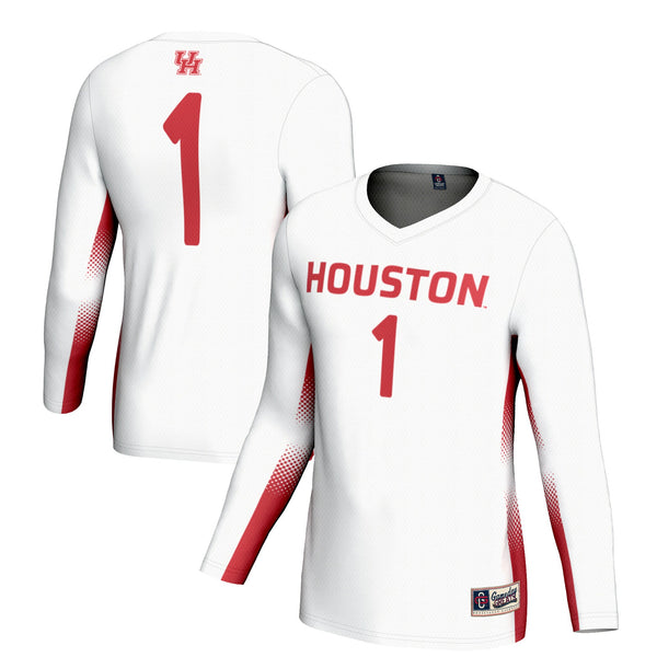 #1 Houston Cougars Lightweight Volleyball Jersey - White