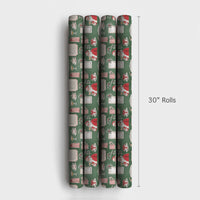 Retro Santa Toasting Wrapping Paper, Vintage Santa Cocktail Wrapping Paper, Holiday Cocktail Gift Wrap, Festive Christmas Wrapping Paper