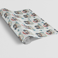 Aussie Dog Gift Wrap, Australian Shepherd Wrapping Paper, Christmas Puppy Wrapping Paper, Holiday Dog Lover Gift Wrap