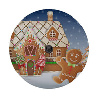 Festive Holiday Candy Wheel Cover, Christmas Gingerbread House Spare Tire Cover, Winter Xmas Tire Cover for Jeep Bronco SUV