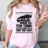 Humorous Christmas Humor Shirt, Bend Over and I'll Show You T-Shirt, Naughty Holiday Graphic Tee, Sarcastic Xmas Movie T-Shirt, Adult Gag Present