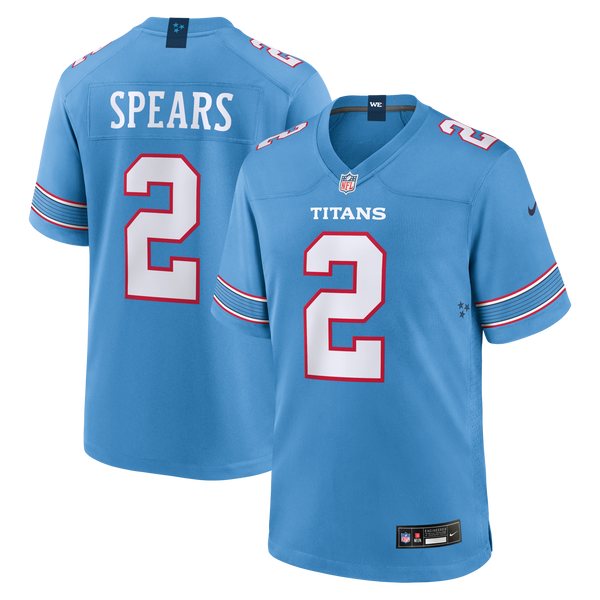 Tennessee Titans Tyjae Spears Light Blue Game Jersey