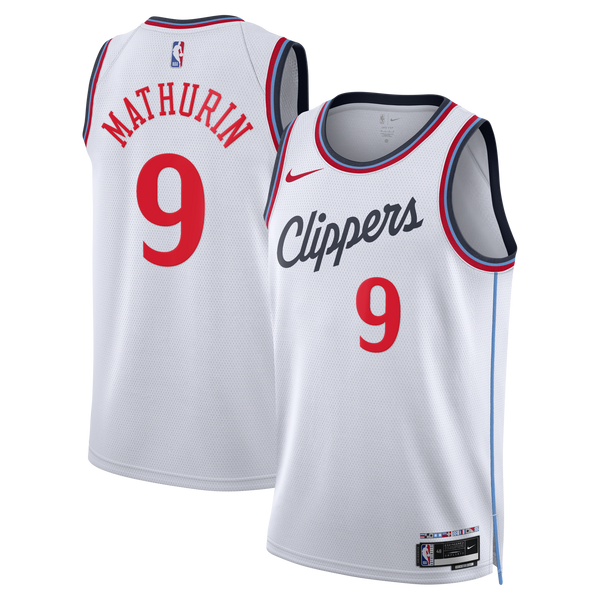 Los Angeles Clippers Replica Association Edition Swingman Jersey - White - Bennedict Mathurin