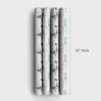 Snowy California Gift Wrap, Hollywood Hills Christmas Wrapping Paper, Watercolor Los Angeles Wrapping Paper, Holiday Movie Fan Gift Wrap