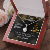 Grandma to Granddaughter Necklace, Granddaughter Christmas Necklace, Eternal Hope Cubic Zirconia Pendant Necklace, Holiday Present for Her