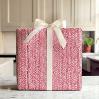 Classic Christmas Gift Wrap, Red Candy Cane Wrapping Paper, Striped Holiday Wrapping Paper, Festive Winter Present Paper Roll