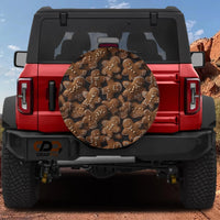 Festive Christmas Tire Cover, Gingerbread Cookie Spare Tire Cover, Holiday Winter Spare Tire Cover, Xmas Jeep SUV Holiday Present Decor