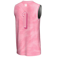 #1 Houston Cougars Lightweight Basketball Fashion Jersey - Pink
